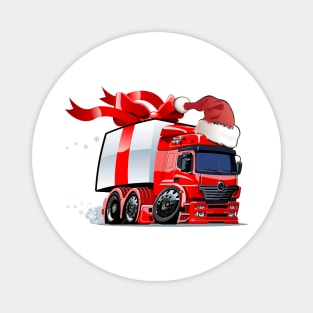 Cartoon christmas truck Magnet